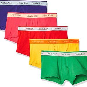 Calvin Klein Men's Cotton Stretch Low Rise Trunks Pride Pack